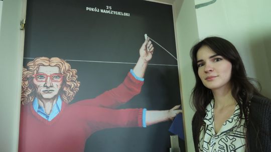 Szkolny korytarz jak galeria sztuki. Studenci ozdobili wnętrza lubelskiej podstawówki