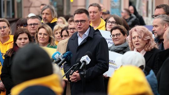 Szymon Hołownia w Lublinie: "Musimy mieć prezydenta, który będzie człowiekiem pokoju"