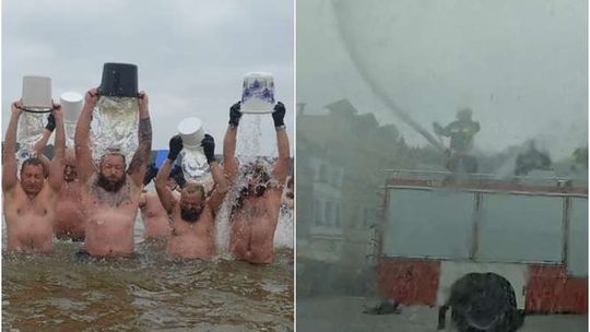 Tam było naprawdę mokro! Lany poniedziałek u strażaków i morsów [zdjęcia, wideo]