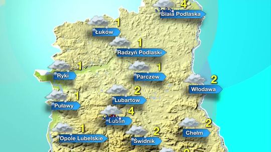 Temperatura na plus, ale będzie padać