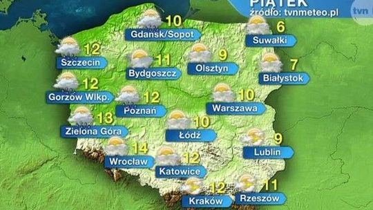 To będzie pogodny i słoneczny piątek
