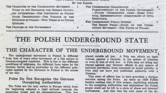 To Jan Karski pierwszy użył nazwy "Polskie Państwo Podziemne