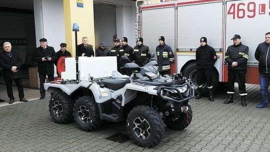 To jedyna taka maszyna w Polsce. Potężny quad pomoże strażakom