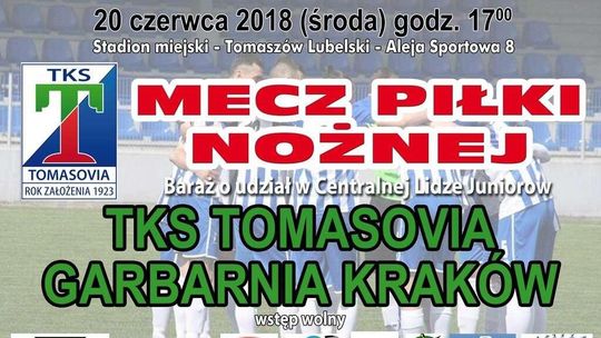 Tomasovia gra rewanż z Garbarnią Kraków. Jeszcze nie rezygnują z CLJ