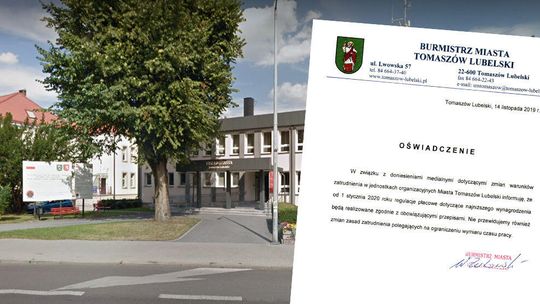 Tomaszów Lubelski. Cięcie etatów sposobem na podwyżki pensji minimalnej. Miasto wycofuje się z pomysłu