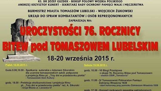 Tomaszów Lubelski. Uroczystości w rocznicę bitew