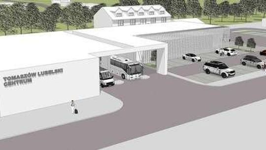 Tomaszów Lubelski z nowym dworcem autobusowym