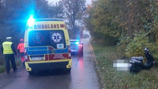 Tragiczny wypadek w powiecie radzyńskim. Motorowerzysta zginął na miejscu