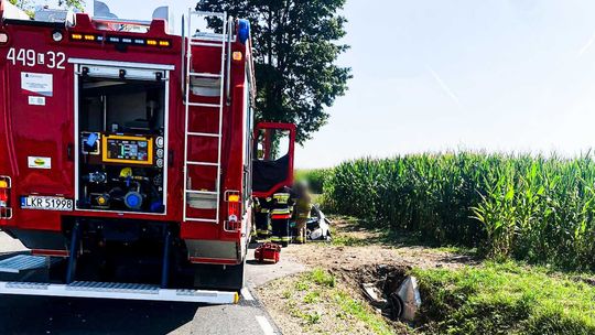 Trzy osoby, w tym dzieci trafiły do szpitala po wypadku w powiecie kraśnickim