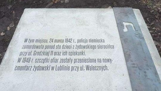 Tu była egzekucja dzieci z sierocińca. Pierwszy element szlaku pamięci w Lublinie