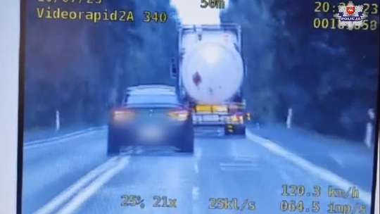 Turek szalał po krajówce. Policja to nagrała (film)