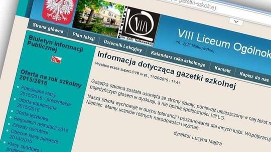 "Uchodźcy gwałcą i poniżają kobiety". Gazetka zdjęta, bo szkoła uczy tolerancji