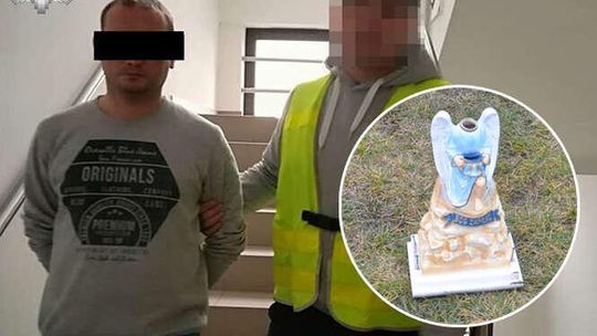 Ukradł aniołka-skarbonkę z szopki w kościele
