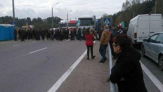 Ukraińcy zablokowali trasę koło przejścia granicznego Jagodzin-Dorohusk