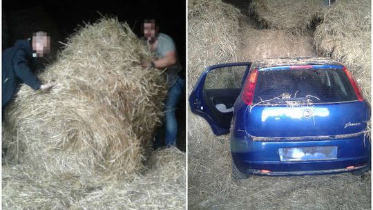 Ukrył samochód pod słomą w stodole. Zgłosił kradzież