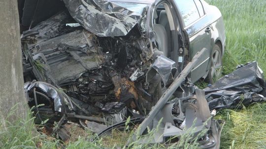 Ul. Wygodna: Samochód uderzył w drzewo. Kierowca nie żyje