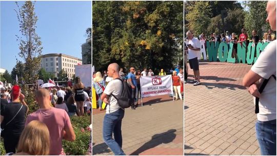 Ulicami Warszawy przeszedł marsz "Zakończyć plandemię! Dość kłamstw!"