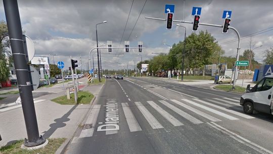 Utrudnienia dla pieszych przy ul. Diamentowej