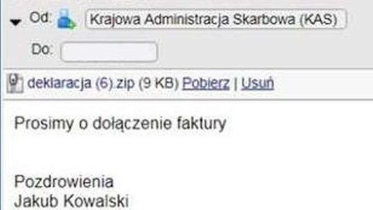 Uwaga na dziwne maile od Krajowej Administracji Skarbowej. To fałszywki