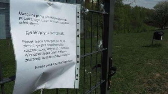 "Uwaga na psa, który gwałci szczeniaki". Właściciele boją się o swoje czworonogi