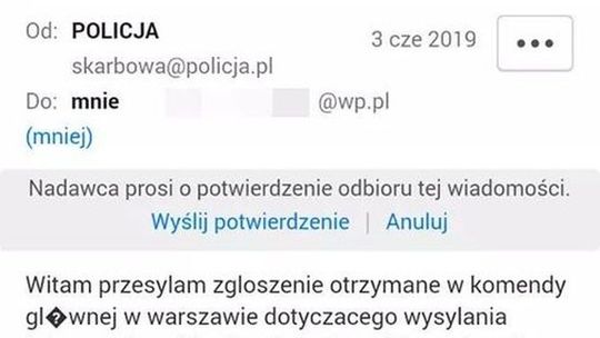 Uważaj na takie wiadomości. Nie wysyła ich policja