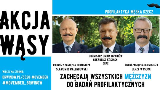 W listopadzie moda na wąsy. Burmistrz będzie zachęcać mężczyzn do badań profilaktycznych raka jądra i prostaty