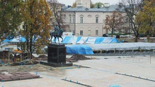 W listopadzie uruchomią fontannę na placu Litewskim. Testowo