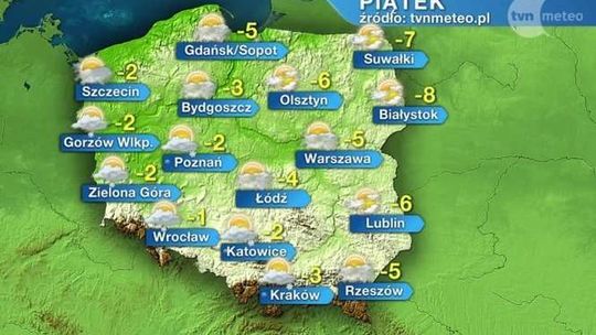 W piątek zimno, ale pogodnie