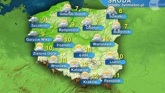 W środę jeszcze chłodno i deszczowo. Ale wkrótce zmiana pogody