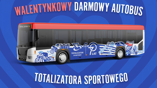 Walentynkowy prezent od Totalizatora Sportowego – darmowy autobus dla mieszkańców Lublina