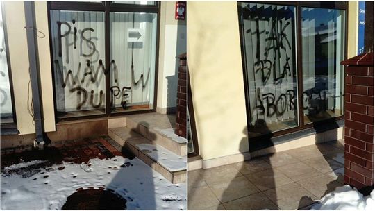 Wandal zaatakował biuro PiS w Białej Podlaskiej