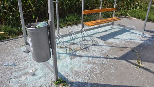 Wandale demolują obiekty przy ścieżce rowerowej 