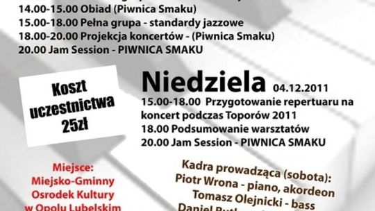 Warsztaty jazzowe w Opolu Lubelskim