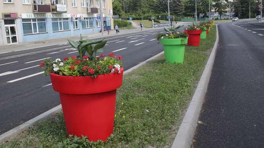 Więcej kwiatów w centrum Lublina. Postawili ogromne donice