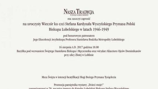 Wieczór ku czci Stefana Kardynała Wyszyńskiego