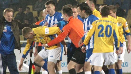 Wigry Suwałki - Motor Lublin 2:1. Awantura na boisku