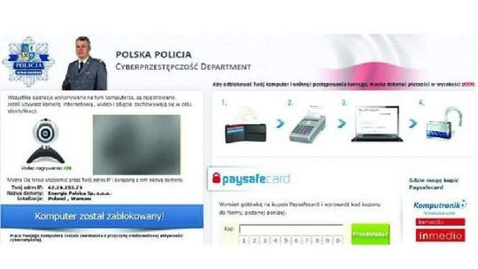 Wirus z twarzą komendanta głównego policji