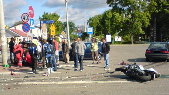 Wisznice: Motocyklista ranny w wypadku (zdjęcia)