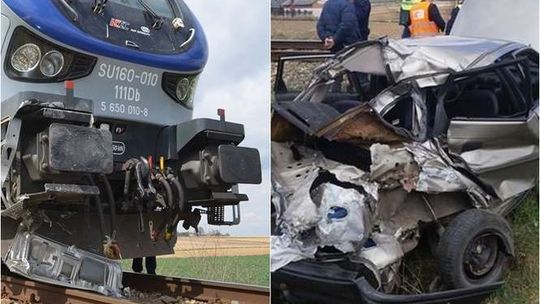 Wjechał samochodem pod pociąg. Wypadek na niestrzeżonym przejeździe kolejowym