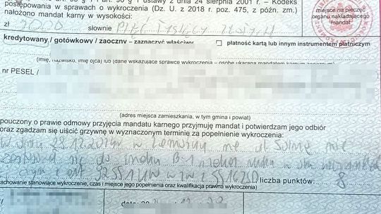 Wjechał w ulicę na Starym Mieście. Mandat był z górnej półki
