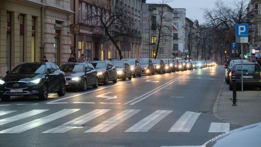 Włączyli światła, zakorkowało się centrum Lublina