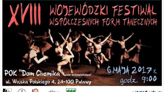 Wojewódzki Festiwal Współczesnych Form Tanecznych w Puławach. Czekają na zgłoszenia