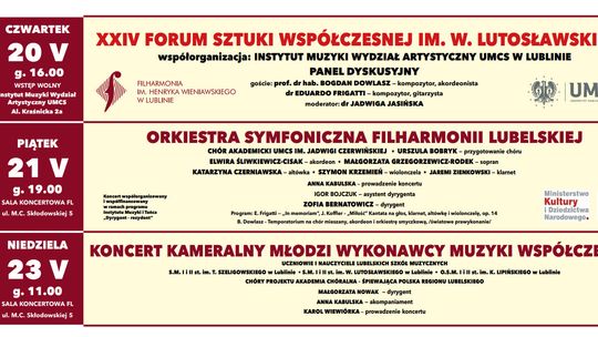 Wracają koncerty w Filharmonii. Na początek XXIV Forum Witolda Lutosławskiego