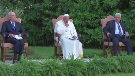 Wspólna modlitwa papieża Franciszka oraz prezydentów Izraela i Autonomii Palestyńskiej (wideo)