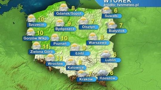 Wtorek będzie pogodny. 6 stopni w Lublinie