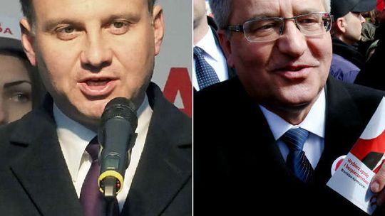 Wybory prezydenckie 2015 - wyniki sondażowe: Duda 34,5, Komorowski 32,6 proc.
