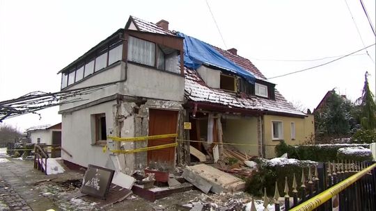 Wybuch gazu w Ziębicach. Ranny mężczyzna, dom poważnie uszkodzony