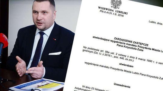 Wygaszenie mandatu Krzysztofa Żuka. Przeczytaj zarządzenie zastępcze wojewody