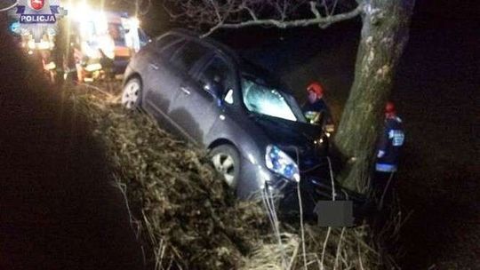Wyjechał z zakrętu i stracił panowanie nad autem. Uderzył w drzewo i zginął