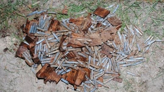 Wyorał amunicję z czasów wojny